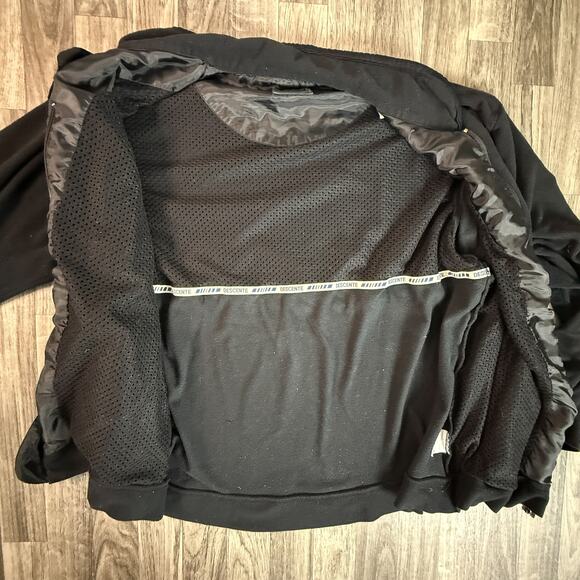 Descente International Collection Full Zip Black Mens Jacket Sweatshirt Fleece - Picture 5 of 6